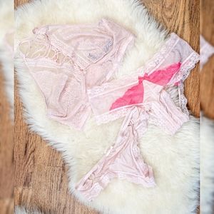 3 piece pink bra and panty bundle